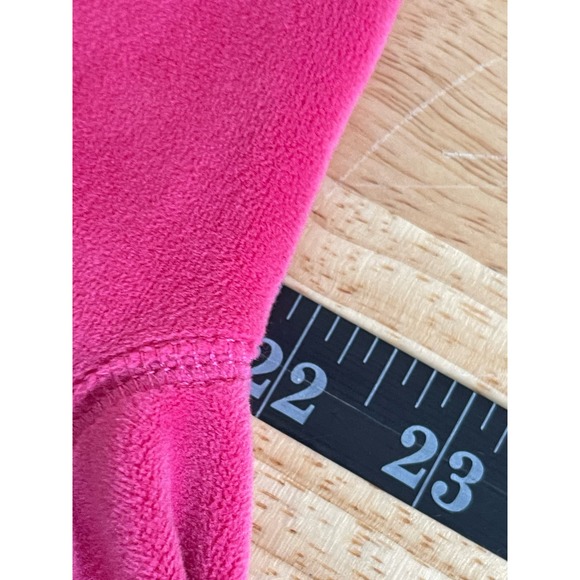 Juicy by Juicy Couture Pink Velour Hooded Jumpsuit Y2K 90s SOFT Comfy Sz L - Picture 13 of 16